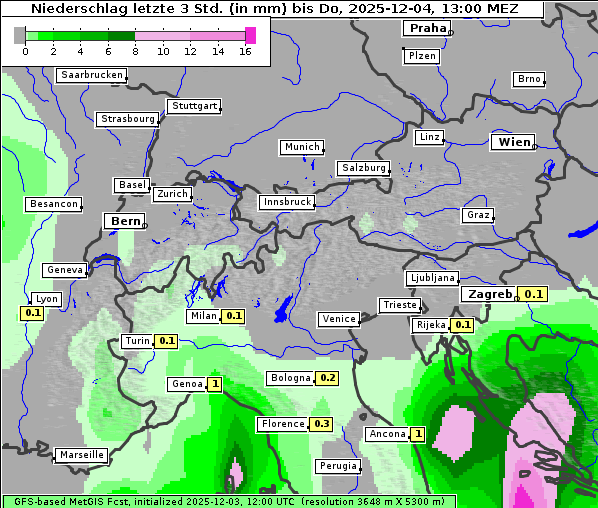 Niederschlag, 4. 12. 2025
