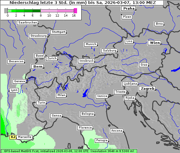 Niederschlag, 7. 3. 2026