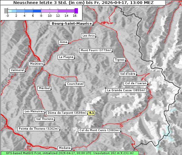 Neuschnee, 17. 4. 2026