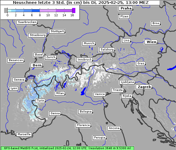 Neuschnee, 25. 2. 2025