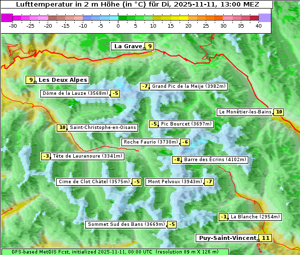Temperatur, 11. 11. 2025