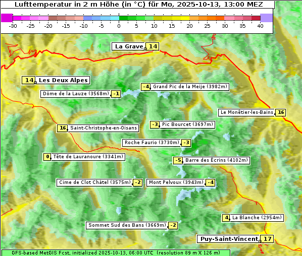 Temperatur, 13. 10. 2025