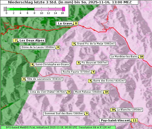 Niederschlag, 16. 11. 2025
