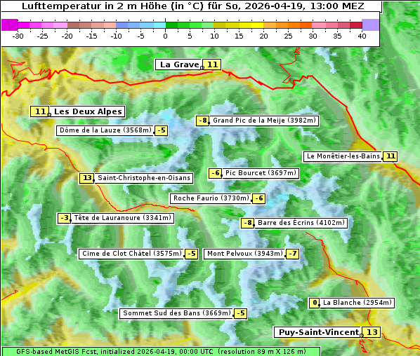 Temperatur, 19. 4. 2026