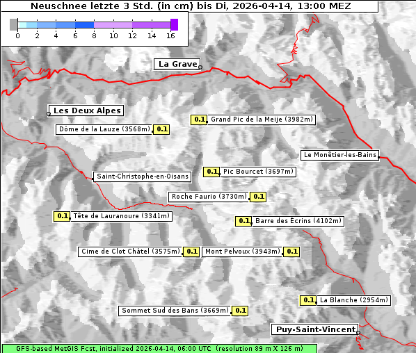 Neuschnee, 14. 4. 2026