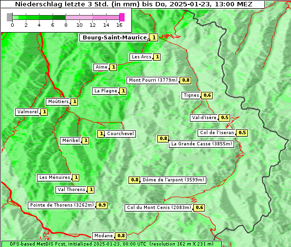 Niederschlag, 23. 1. 2025