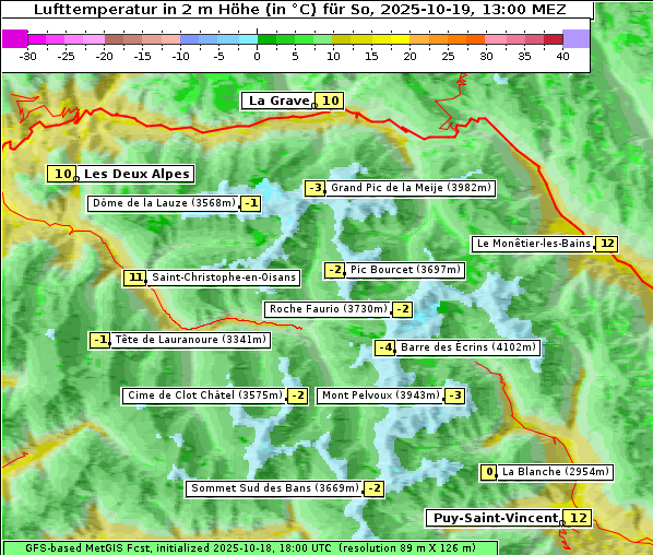 Temperatur, 19. 10. 2025