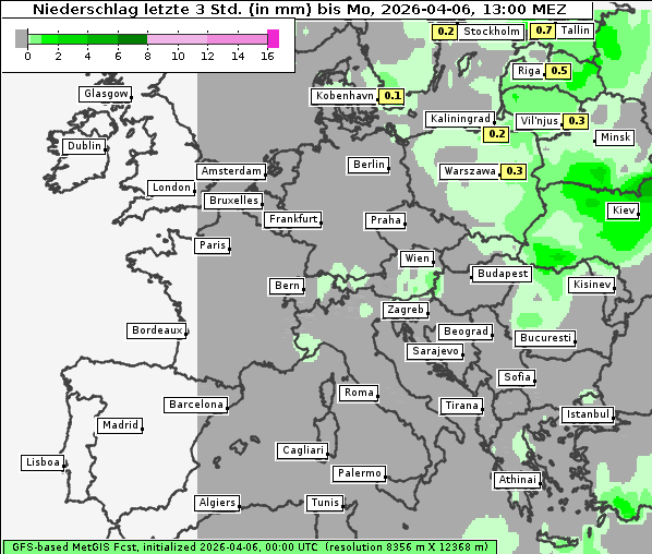 Niederschlag, 6. 4. 2026