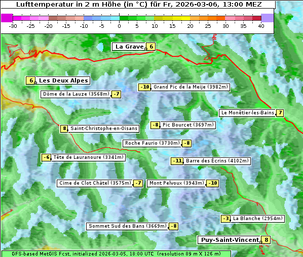 Temperatur, 6. 3. 2026