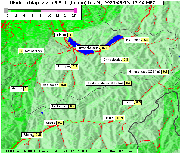 Niederschlag, 12. 3. 2025