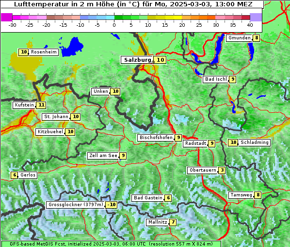 Temperatur, 3. 3. 2025