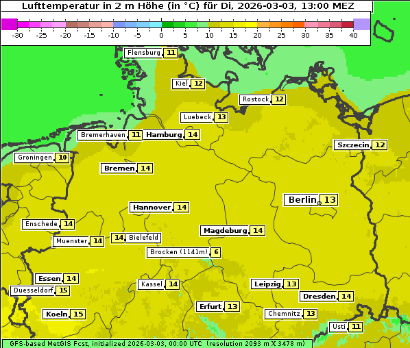 Temperatur, 3. 3. 2026