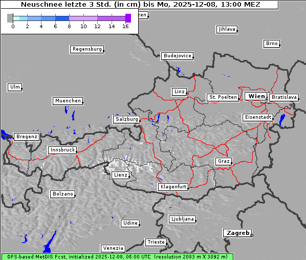 Neuschnee, 8. 12. 2025