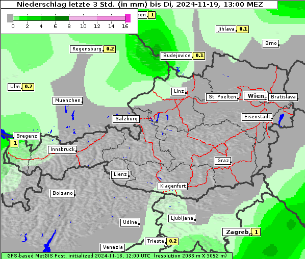 Niederschlag, 19. 11. 2024