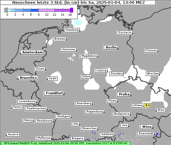 Neuschnee, 4. 1. 2025