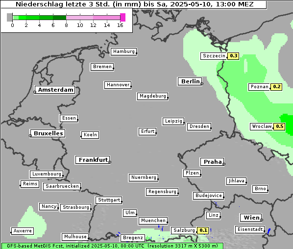 Niederschlag, 10. 5. 2025