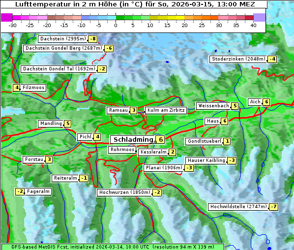 Temperatur, 15. 3. 2026