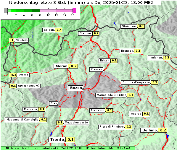 Niederschlag, 23. 1. 2025