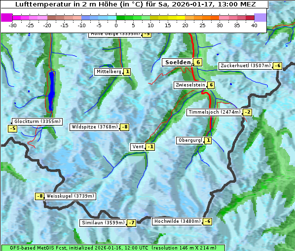Temperatur, 17. 1. 2026
