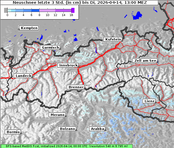 Neuschnee, 14. 4. 2026