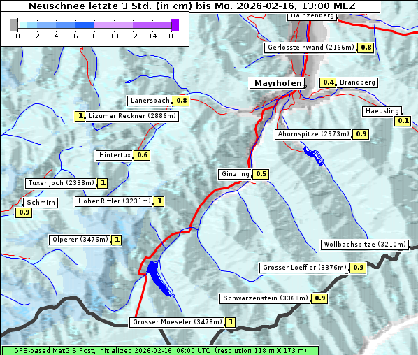 Neuschnee, 16. 2. 2026