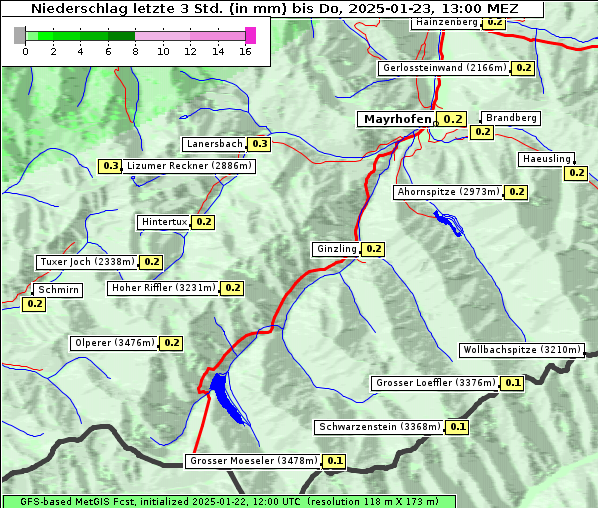 Niederschlag, 23. 1. 2025