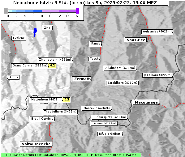 Neuschnee, 23. 2. 2025