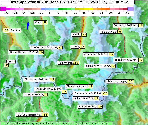Temperatur, 15. 10. 2025