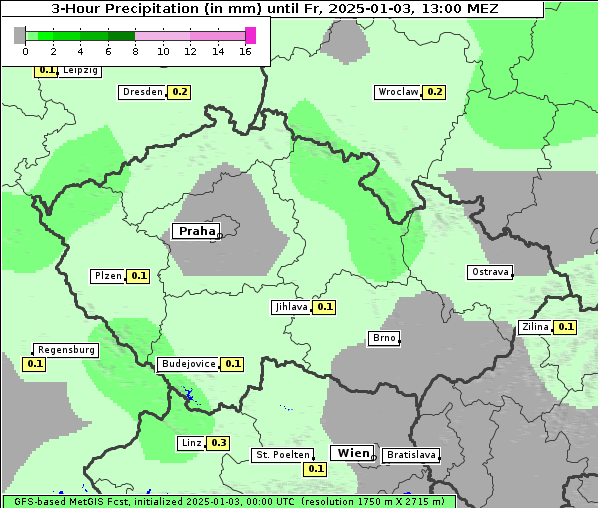 Niederschlag, 3. 1. 2025