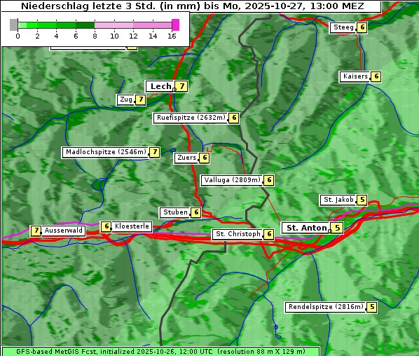 Niederschlag, 27. 10. 2025