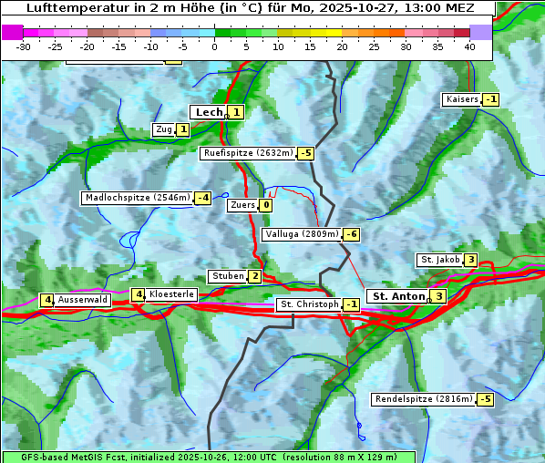 Temperatur, 27. 10. 2025