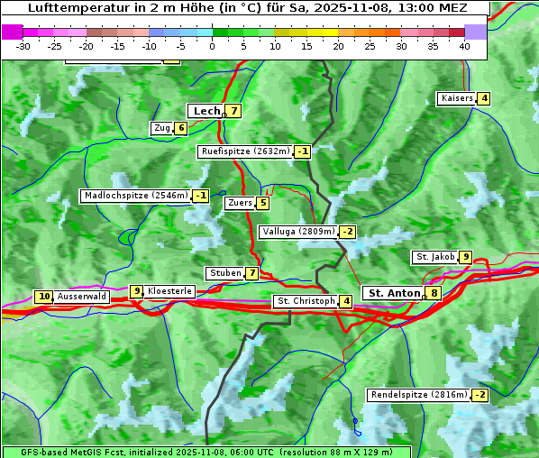 Temperatur, 8. 11. 2025