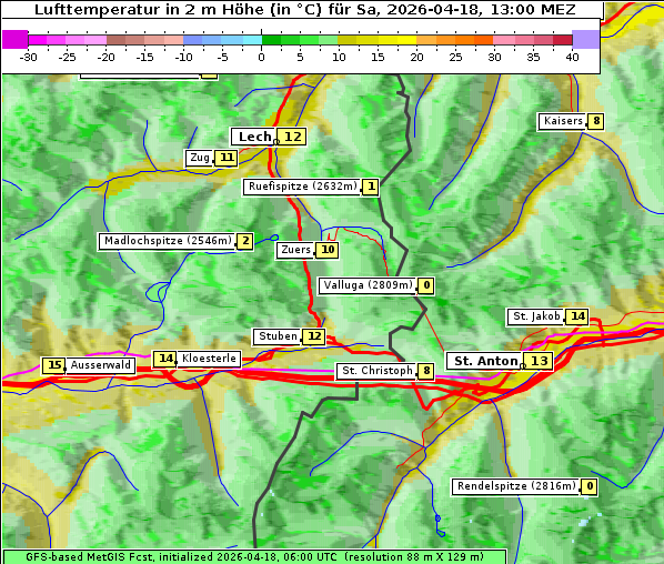 Temperatur, 18. 4. 2026