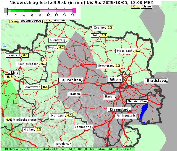 Niederschlag, 5. 10. 2025