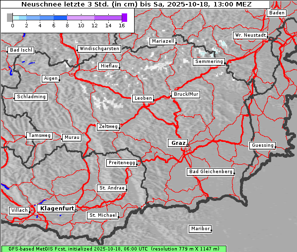 Neuschnee, 18. 10. 2025