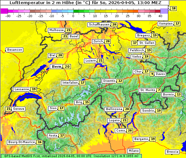 Temperatur, 5. 4. 2026