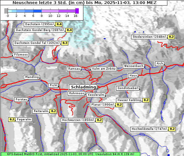 Neuschnee, 3. 11. 2025