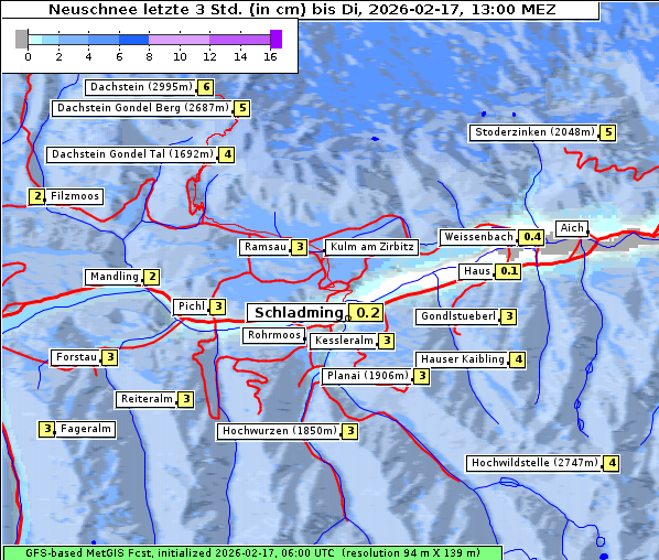 Neuschnee, 17. 2. 2026