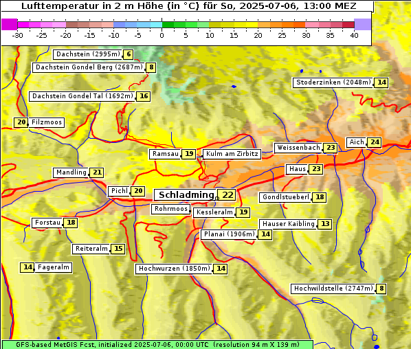 Temperatur, 6. 7. 2025