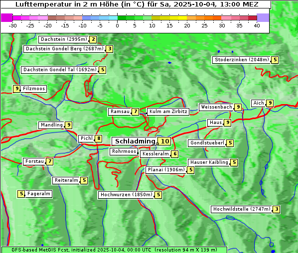 Temperatur, 4. 10. 2025