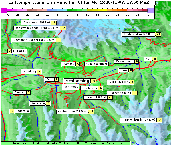 Temperatur, 3. 11. 2025