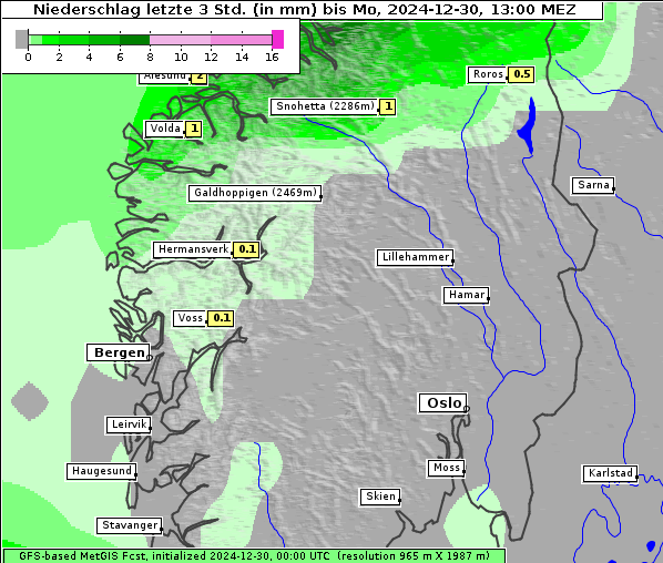 Niederschlag, 30. 12. 2024