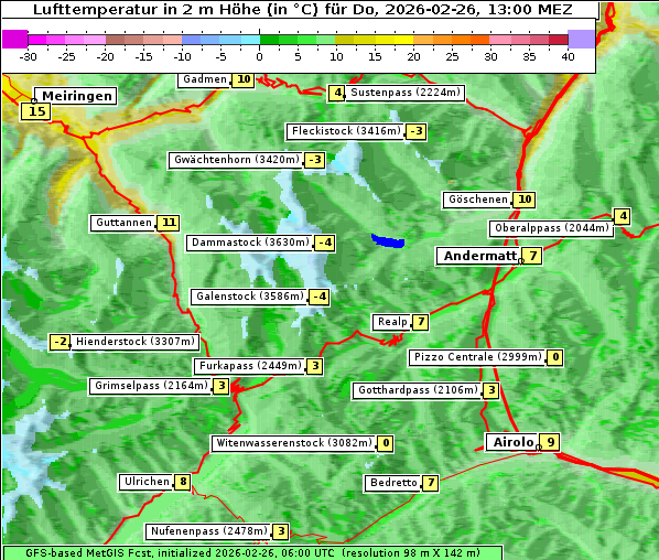 Temperatur, 26. 2. 2026