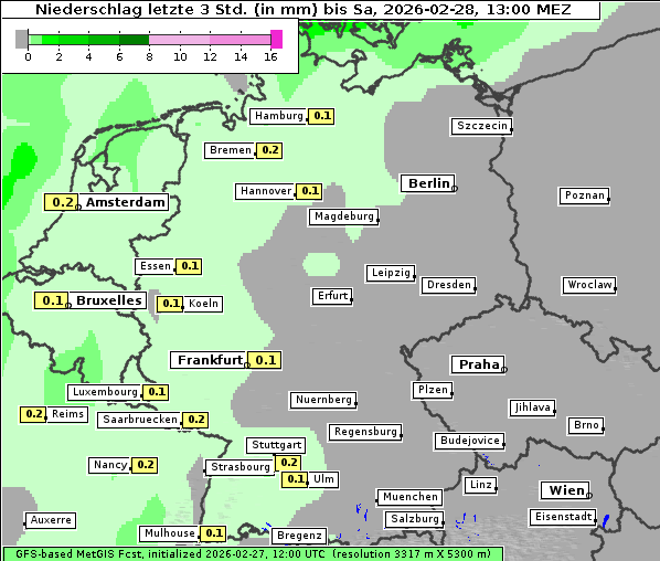 Niederschlag, 28. 2. 2026