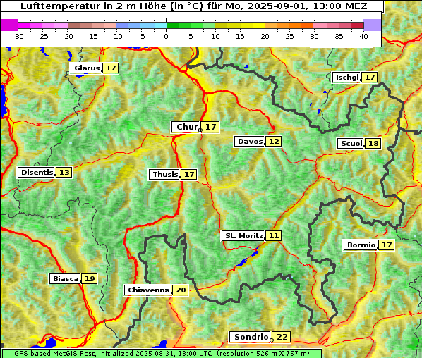 Temperatur, 1. 9. 2025