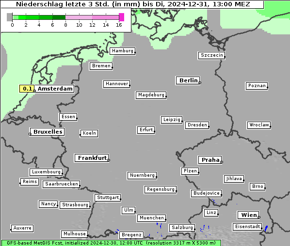 Niederschlag, 31. 12. 2024