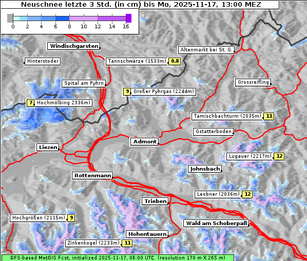 Neuschnee, 17. 11. 2025