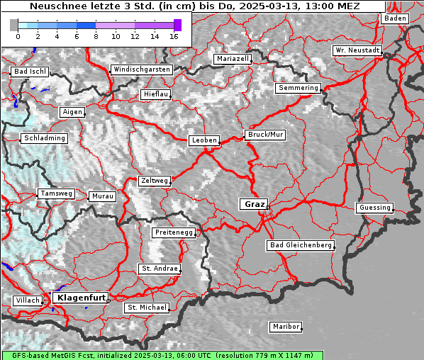 Neuschnee, 13. 3. 2025