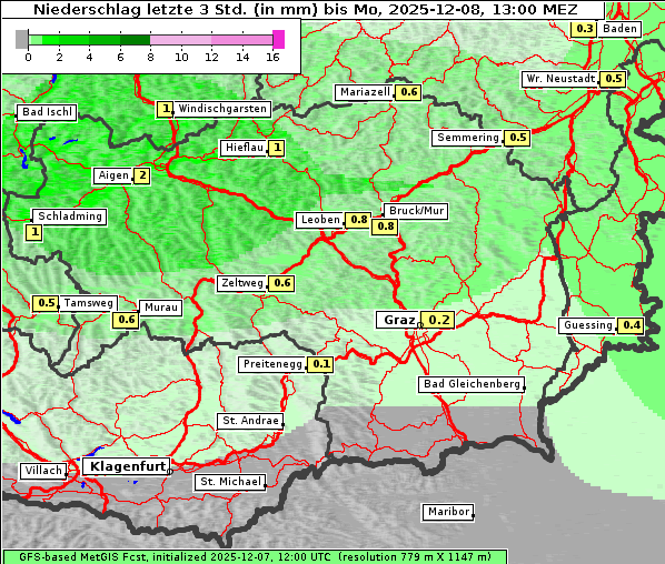 Niederschlag, 8. 12. 2025