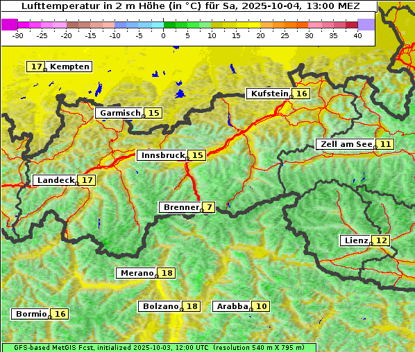 Temperatur, 4. 10. 2025